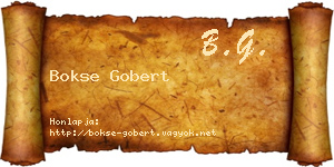 Bokse Gobert névjegykártya